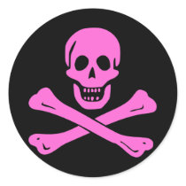 Jolly Roger Pink stickers