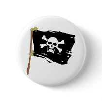 Jolly Roger Pirate Flag Buttons
