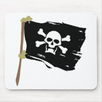 Jolly Roger Pirate Flag Mousepad