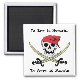 Jolly Roger Pirate Talk Magnet