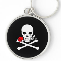 Jolly Roger (Rose)Keychain by geo_barr Jolly Roger (Rose)Keychain