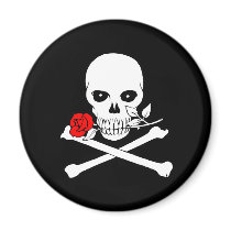 Jolly Roger (Rose)Magnet