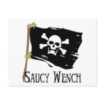 Jolly Roger Saucy Wench Postcards