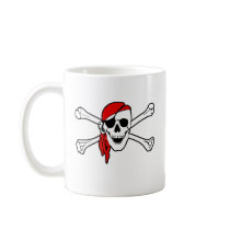 Jolly roger with red bandana mug