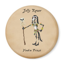 Jolly Rover - Voodoo Priest Magnet magnets