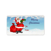 Jolly Santa Claus Christmas Gift Tags Personalized Address Labels