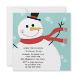 Jolly Snowman Christmas Party Custom Invitations
