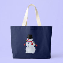 Jolly Snowman Grocery Tote Bag bags