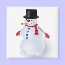 Jolly Snowman Magnet