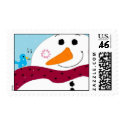 Jolly Snowman postage by seashell2 Jolly Snowman postage