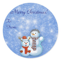 Jolly Snowmen Gift Tags stickers