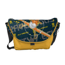 Jolly Warriors Pattern Courier Bag at Zazzle
