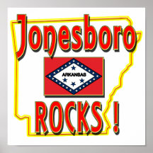 Jonesboro Rocks ! (red) Posters