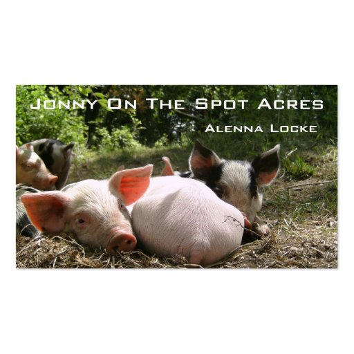 Jonny On The Spot Acres Business Card Templates (front side)