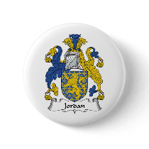 Jordan Family Crest buttons by coatsofarms Jordan Family Crest buttons