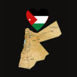 Jordan Flag Heart Map Fitted AA T-Shirt