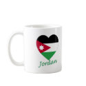 Jordan Flag Heart mugs by Vexillophile Jordan Flag Heart mugs