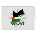 Jordan Flag Map 2.0 Greeting Card
