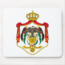 Jordan Official Coat Of Arms Heraldry Symbol Mouse Pads