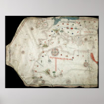 Jorge Aguiar Map - 1492 Poster