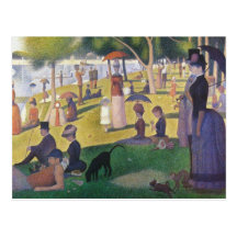 Jorte Seurat - un domingo en el La grande Jatte Tarjetas Postales
