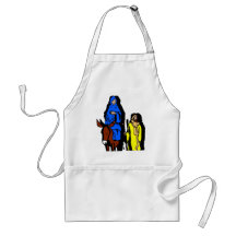 Joseph and Mary Christian artwork Aprons