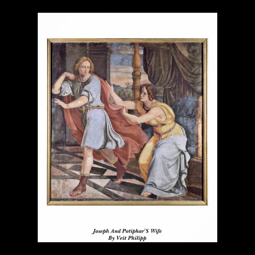 Joseph And Potiphar'S Wife By Veit Philipp Poster