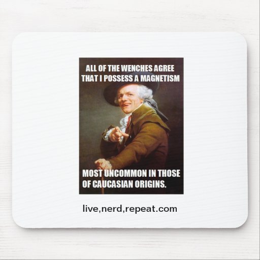 Joseph Decreux mem-pad by live, nerd, repeat Mouse Pads