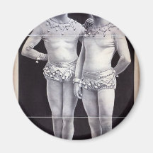 Joseph Hart Vaudeville, 'The Vanaukens' Retro Thea Fridge Magnets