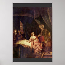 Joseph Is Accused By Potiphar'S Wife By Rembrandt Print
