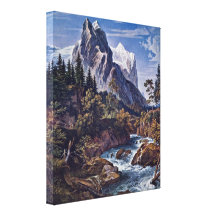 Joseph Koch - Weather of the Horn of Rosenlaui Gallery Wrap Canvas