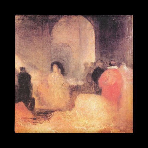 Joseph Mallord Turner - A dinner in a large room w Fridge Magnet
