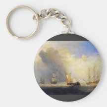 Joseph Mallord Turner - Rotterdam Ferry Boats Keychains