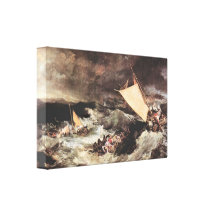 Joseph Mallord Turner - Shipwreck Stretched Canvas Print