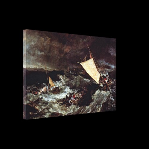 Joseph Mallord William Turner - Shipwreck Stretched Canvas Prints