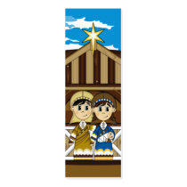 Joseph & Mary by Nativity Barn Bookmark Business Card Template