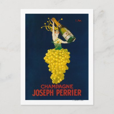 Joseph Perrier Champagne Promotional Poster Post Card