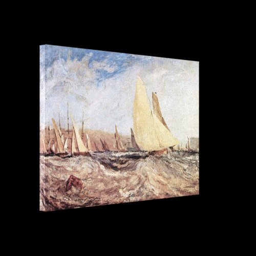 Joseph W Turner - Regatta beating to Windward Gallery Wrap Canvas