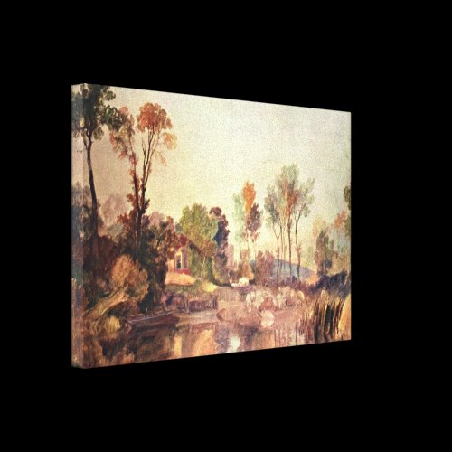 Joseph William Turner - House on the river Stretched Canvas Prints