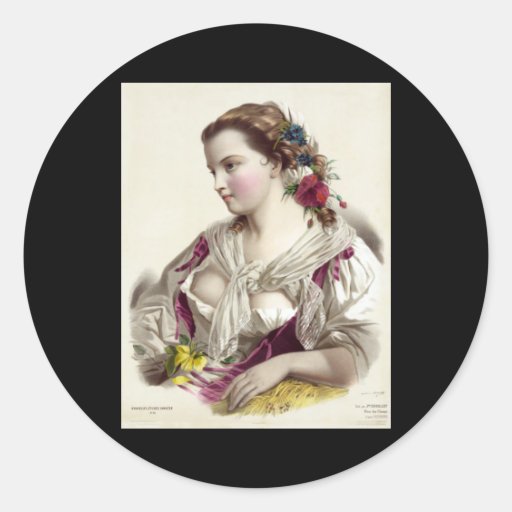 Joséphine Ducollet Fleur des champs Round Sticker