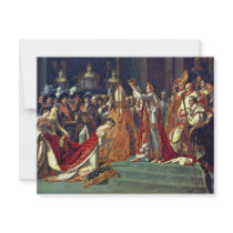 Joséphine Kneels Before Napoleon During His Corona Custom Announcements