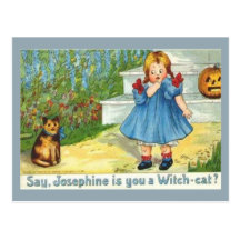 Josephine the witch Cat Postcards