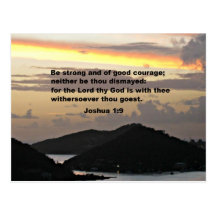 Joshua 1:9 post card