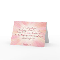 Joshua 1:9 Watercolor Starburst Card by triplelattedesign Joshua 1:9 Watercolor Starburst Card