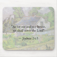 Joshua 24:15 Van Gogh House Mousepad