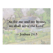Joshua 24:15 Van Gogh House Post Cards