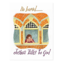Joshua Talks to God - I'm Bored Post Card