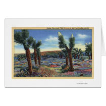 Joshua Trees and Desert Wild Flowers View Greeting Card