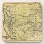 Josiah Gregg's 1844 Map of the Indian Territory Coasters