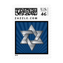 Josiah Jewish Star Silver Bar Mitzvah Stamp